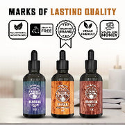 - Beard Oil Conditioner - Natural Beard Oil - Variety Pack Mix Bay Rum, Unscented, Sandalwood, 3 Packs