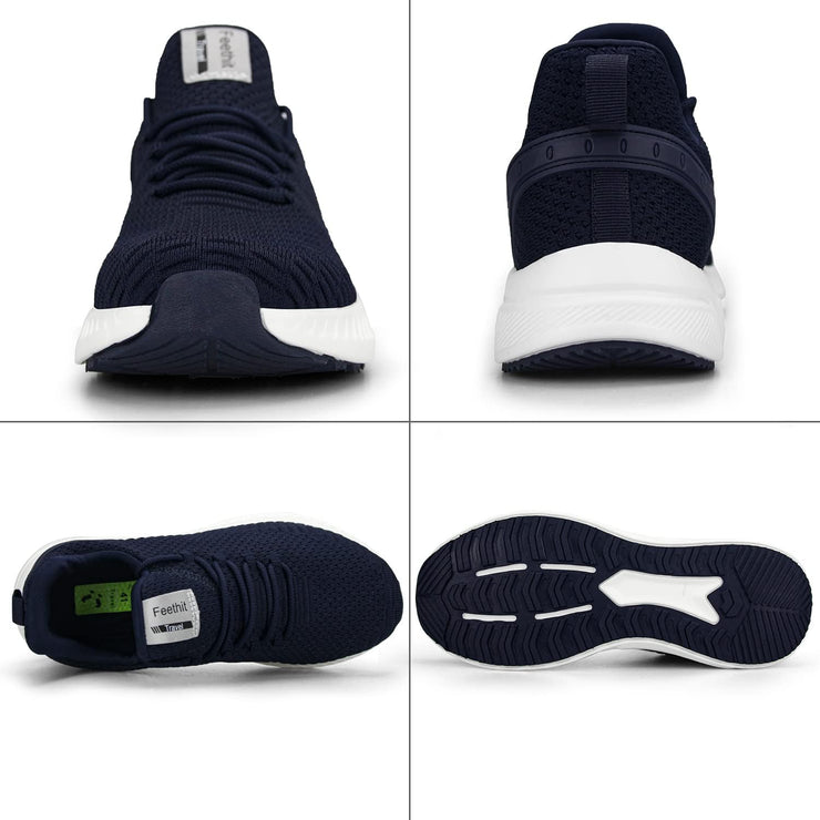 Mens Slip on Walking Shoes Blade Tennis Shoes Non Slip Running Shoes Lightweight Workout Shoes Breathable Mesh Fashion Sneakers