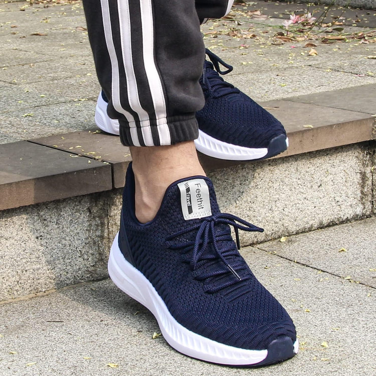 Mens Slip on Walking Shoes Blade Tennis Shoes Non Slip Running Shoes Lightweight Workout Shoes Breathable Mesh Fashion Sneakers