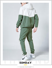 Men Retro Windbreaker Track Suit Track Jacket Track Pant Athletic Hip Hop Windproof Sweat Suit