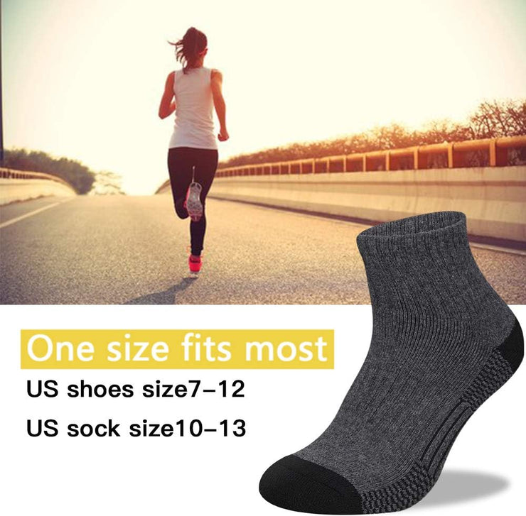 Men'S Athletic Ankle Socks 12 Pack Mens Cushion Comfort Casual Running Sock Size 10-13