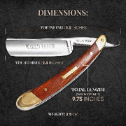 Best Straight Razor - Shave Ready Straight Edge Razor, Japanese Steel + Biblical Wood Straight Razor for Men, Barber Approved Straight Razor, Mens Straight Razor, Leather Case, Close Shave, Great Gift