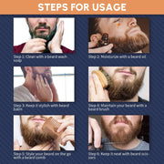 Beard Care Kit, Beard Grooming & Trimming Kit for Men Care, Beard Oil & Balm, Beard Wash Soap, Mustache Scissors, Beard Comb & Brush, Valentine'S Day Gift