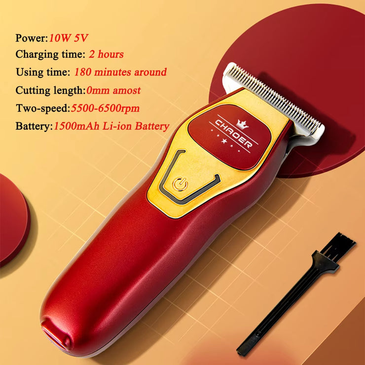 Powerful Professional Hair Trimmer Men 0 MM T Blade Electric Clipper Rechargeable Barber Haircut Machine Beard Trimmer Shaver