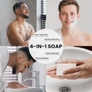 Mens Bar Soap Set Cleansing All Natural Handmade Moisturizing & Exfoliating Oatmeal Scrub Soap Gift for Men | 5.3Oz of 6 Bars