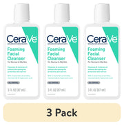 (3 Pack)  Foaming Facial Cleanser, Travel Size Face+Body Wash for Normal to Oily Skin 3 Fl Oz