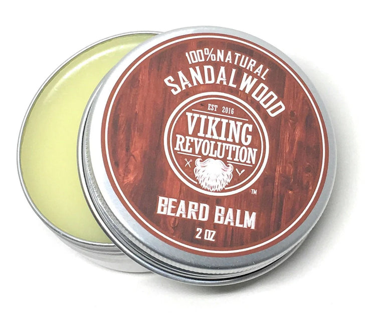 Beard Balm with Sandalwood Scent and Argan & Jojoba Oils- Styles, Strengthens & Softens Beards & Mustaches - Leave in Conditioner Wax for Men (1 Pack)