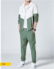 Men Retro Windbreaker Track Suit Track Jacket Track Pant Athletic Hip Hop Windproof Sweat Suit