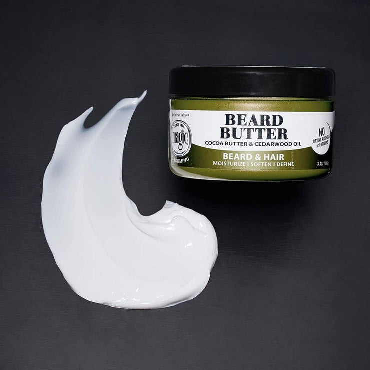 Magic Grooming Beard Butter Pack of 3 for Black Men Softens and Defines Beard