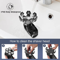 7D Head Shaver 5 in 1 Bald Head Shavers for Men Electric Razor, Waterproof Wet/Dry Mens Grooming Kit with Beard Clippers Nose Trimmer