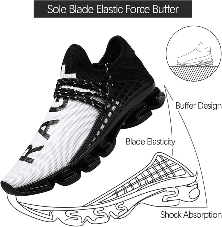 Mens Slip on Road Running Shoes Breathable Lightweight Comfortable Walking Shoes Athletic Gym Tennis Shoes for Men