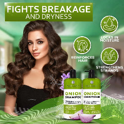 Onion Shampoo and Conditioner Set with Rosemary and Biotin Thickening Products
