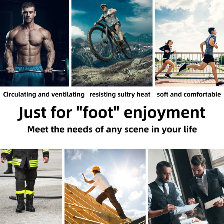 Men'S Athletic Workgear Crew Socks 10 Value Pack Shoe Sizes 6-12