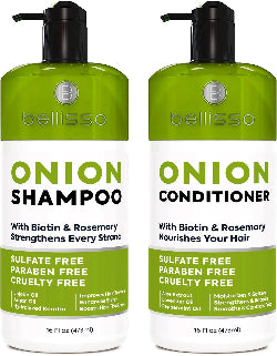 Onion Shampoo and Conditioner Set with Rosemary and Biotin Thickening Products