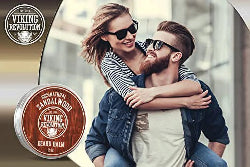 Beard Balm with Sandalwood Scent and Argan & Jojoba Oils- Styles, Strengthens & Softens Beards & Mustaches - Leave in Conditioner Wax for Men (1 Pack)