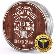 Beard Balm with Sandalwood Scent and Argan & Jojoba Oils- Styles, Strengthens & Softens Beards & Mustaches - Leave in Conditioner Wax for Men (1 Pack)