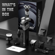 5-In-1 Electric Shaver for Men,Multi-Function Rechargeable Razor with Hair Trimmer, Nose Hair Trimmer,Wet/Dry Use,Cordless,Gray