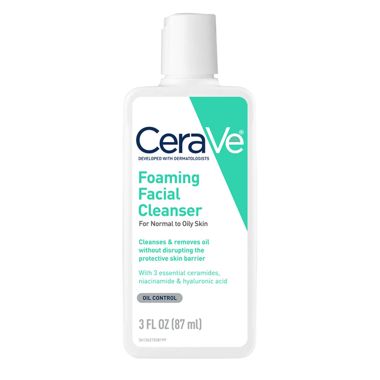 (3 Pack)  Foaming Facial Cleanser, Travel Size Face+Body Wash for Normal to Oily Skin 3 Fl Oz