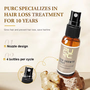 Hair Growth Spray Hair Loss Treatment Oil for Men Women Ginger Fast Hair Regrowth Thinning Hair Care Products