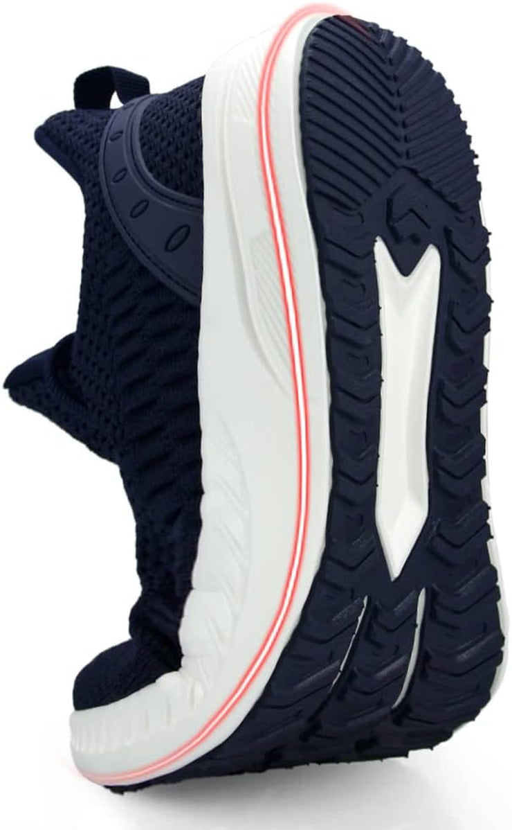 Mens Slip on Walking Shoes Blade Tennis Shoes Non Slip Running Shoes Lightweight Workout Shoes Breathable Mesh Fashion Sneakers