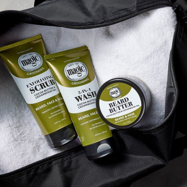 Magic Grooming Beard Butter Pack of 3 for Black Men Softens and Defines Beard