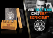 - Beard Comb & Beard Brush Set for Men - Natural Boar Bristle Brush and Dual Action Pear Wood Comb with Velvet Travel Pouch