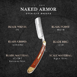 Best Straight Razor - Shave Ready Straight Edge Razor, Japanese Steel + Biblical Wood Straight Razor for Men, Barber Approved Straight Razor, Mens Straight Razor, Leather Case, Close Shave, Great Gift