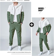 Men Retro Windbreaker Track Suit Track Jacket Track Pant Athletic Hip Hop Windproof Sweat Suit